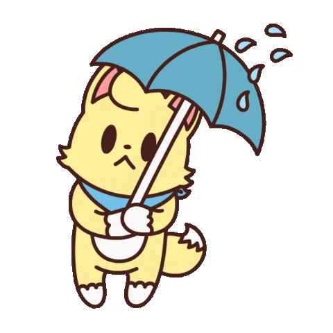 Umbrellas Rain Sticker - Umbrellas Rain Cloudy Stickers