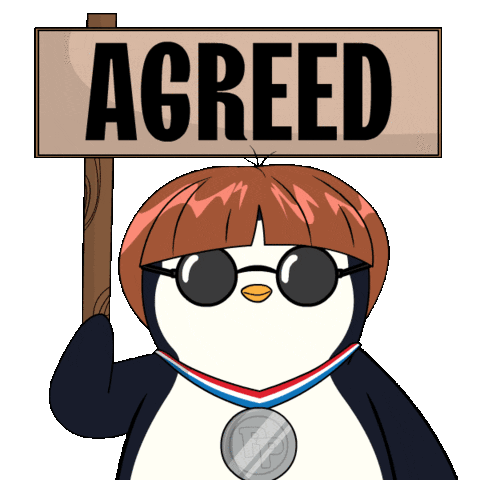 Yes Penguin Sticker - Yes Penguin Agree Stickers
