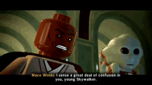 lego star wars mace windu i sense a great deal of confusion in you young skywalker confusion
