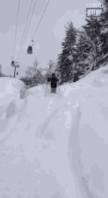 Skiing Fail GIF