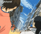 a crunchyroll ad shows a couple of anime characters