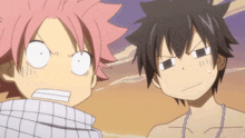 a couple of anime characters making funny faces with their mouths open
