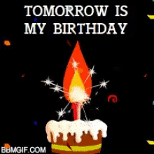 Tomorrow Is My Birthday Celebration GIF - Tomorrow Is My Birthday Celebration Candle GIFs