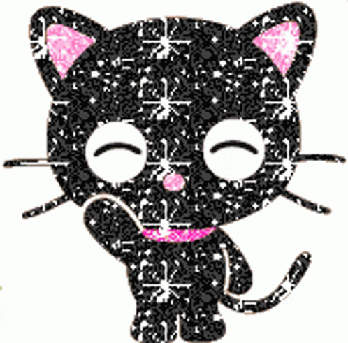 Black Cat Black Cat Glitter Sticker - Black Cat Black Cat Glitter ...