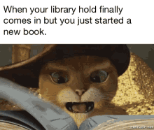 Puss In Boots Reading GIF - Puss In Boots Reading Library GIFs