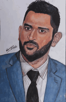 Ms Dhoni Drawing GIF - Ms Dhoni Drawing Painting GIFs