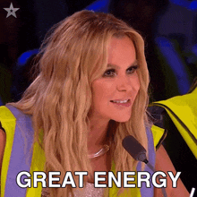 Great Energy Amanda Holden GIF - Great Energy Amanda Holden Britains Got Talent GIFs