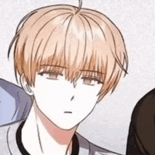 a close up of a person 's face in a cartoon .