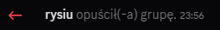 a black background with a red arrow pointing to the left and the words rysiu opuscik