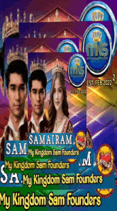 a poster for my kingdom sam founders shows a man and a woman