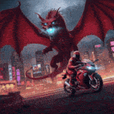 a man riding a red motorcycle with the word kawasaki on the front
