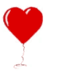 two red balloons in the shape of a heart with blood dripping from them .