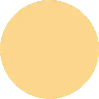 a yellow circle with a black umbrella in the middle