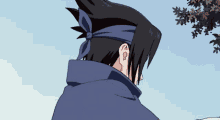 a close up of a person 's ear with a blue headband