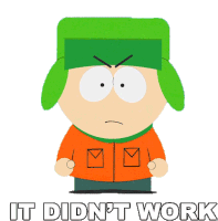 It Didnt Work Kyle Broflovski Sticker - It Didnt Work Kyle Broflovski South Park Stickers