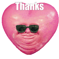 Thanks Dilanth Heart Sticker - Thanks Dilanth Heart Sunglasses Stickers