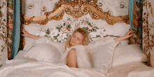 Taking Up The Whole Bed. GIF - Kirsten Dunst Bed Good Morning GIFs