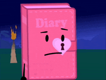 a pink diary with a heart and a keyhole