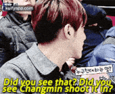 A普 41누구한e하는 말?Did Vou See That? Did Yosee Changmin Shootit In?.Gif GIF - A普 41누구한e하는 말?Did Vou See That? Did Yosee Changmin Shootit In? Person Human GIFs