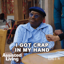 I Got Crap In My Hand Vinny GIF - I Got Crap In My Hand Vinny Assisted Living GIFs