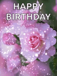 Happy Birthday Flower GIF - Happy Birthday Flower Sparkles GIFs