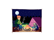 Camping Campfire GIF