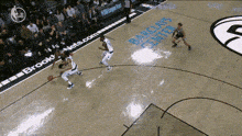 a brooklyn nets basketball game is being played at barclays center