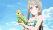 Beach Out Fit Smile GIF - Beach Out Fit Smile Water Gun GIFs
