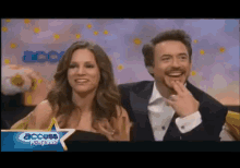 Rdj And Sd 3 GIF - Robert Downey Jr Susan Downey Kiss GIFs