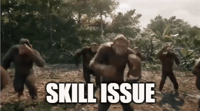 Monkey Skill Issue GIF - Monkey Skill Issue Trick - Discover & Share GIFs