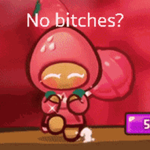 Cookie Run Strawberry Cookie GIF - Cookie Run Strawberry Cookie No Bitches GIFs