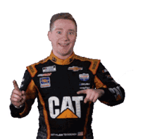 pointing right tyler reddick nascar smiling to the right