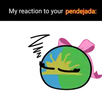 a drawing of a sleeping earth with the words my reaction to your pendejada