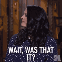 Wait Was That It Cecily Strong GIF - Wait Was That It Cecily Strong Saturday Night Live GIFs