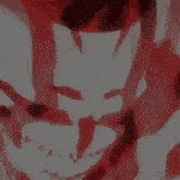 a close up of a person 's face with a skull in the background