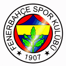 a logo for fenerbahce spor kulubu 1907 with a shield
