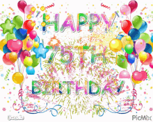 happy75th birthday balloons hbd party celebration