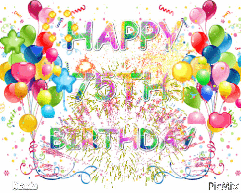 Happy75th Birthday Balloons Sticker - Happy75th Birthday Balloons Hbd Stickers