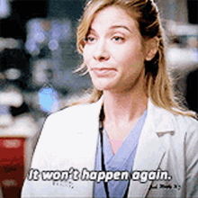 Greys Anatomy Leah Murphy GIF - Greys Anatomy Leah Murphy It Wont Happen Again GIFs
