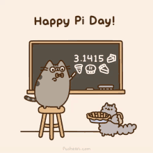 Happy Pi Day GIF - Pi Day Pusheen GIFs