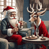 Santa дед мороз GIF - Santa дед мороз олень GIFs