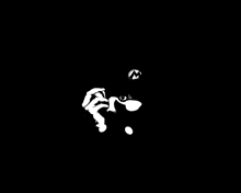 a black and white drawing of mario in a black hat
