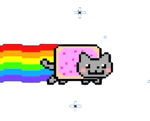 Nyan Cat Poptart Cat Sticker - Nyan Cat Poptart Cat Rainbow Stickers