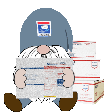 Gnome Mail Carrier Sticker - Gnome Mail Carrier Letter Carrier Stickers