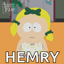 a picture of a girl from south park with the name hemry