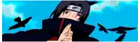 itachi uchiha from naruto is wearing a headband and making a hand gesture .