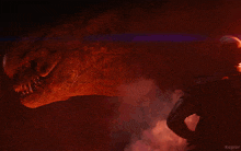 a person is holding a torch in front of a dragon and the word kepler is on the bottom