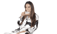 sipping coffee tamara kalinic drinking coffee sipping tea chilling