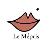 a drawing of a woman 's lips with le mepris written below it