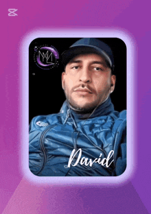 a picture of a man with the name david on the bottom